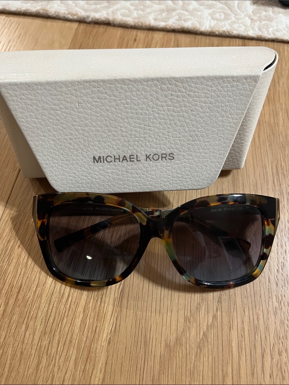 Michael Kors White Textured Sunglasses